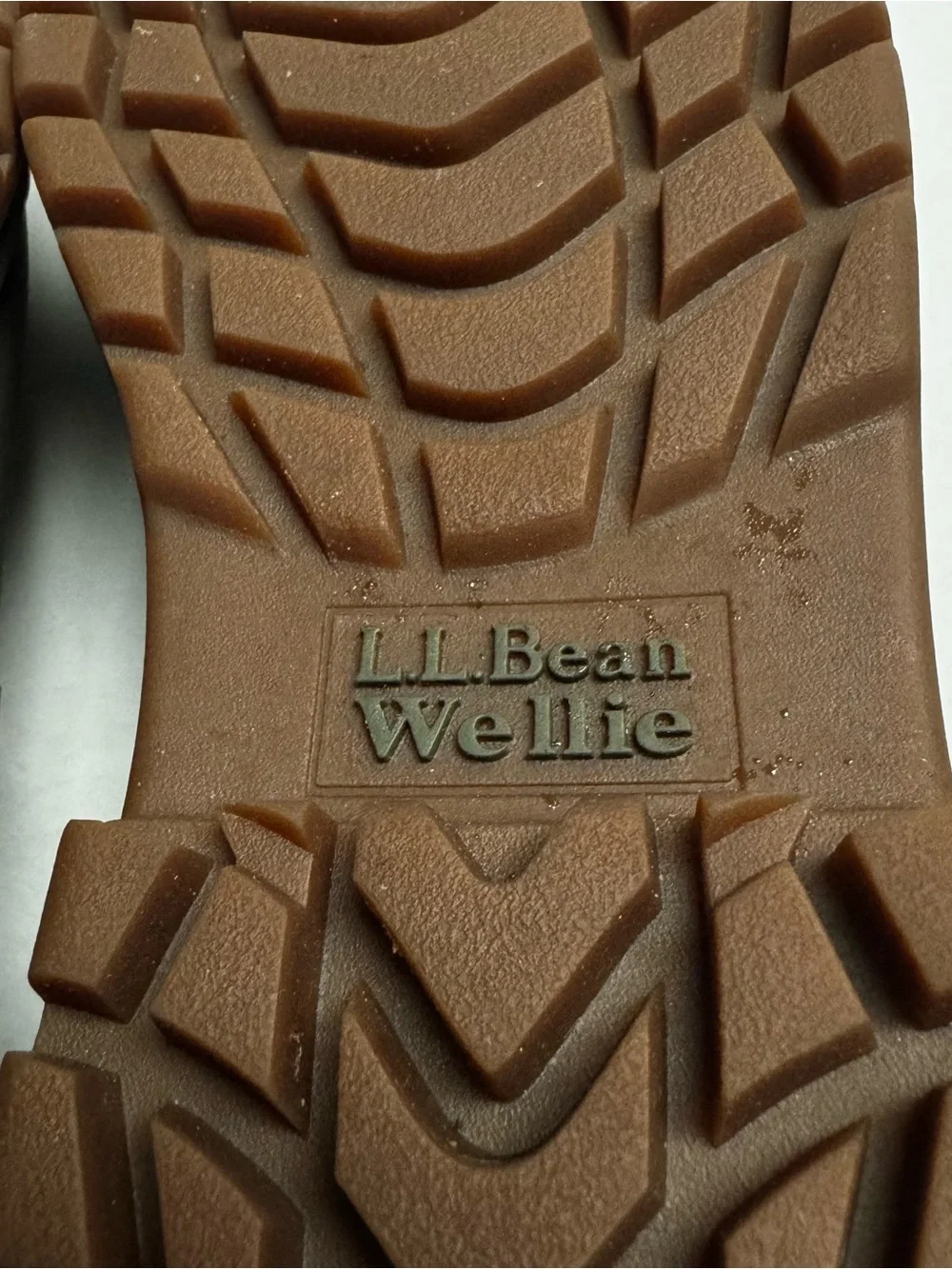 LL BEAN Rugged Wellie In Kelp Green/ Peat Moss Wellies Slip On Rain Shoes 10M